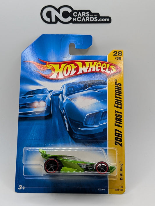 2007 Hot Wheels First Editions 28/36 Drift King Green (Soft Corners)