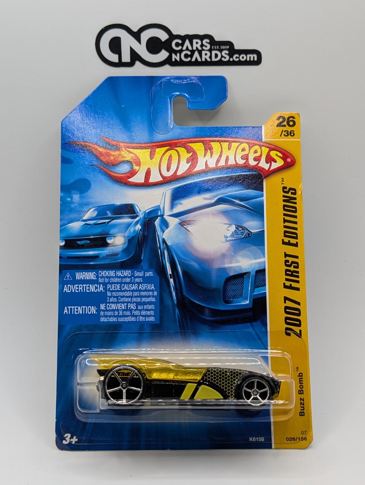 2007 Hot Wheels First Editions 25/36 Buzz Bomb 26/156 (Card Damage)