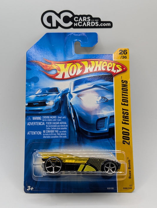 2007 Hot Wheels First Editions 25/36 Buzz Bomb 26/156 (Card Damage)