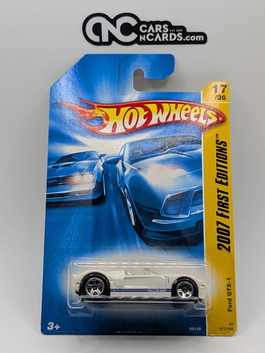 2007 Hot Wheels First Editions 17/36 Ford GTX-1 White 17/156