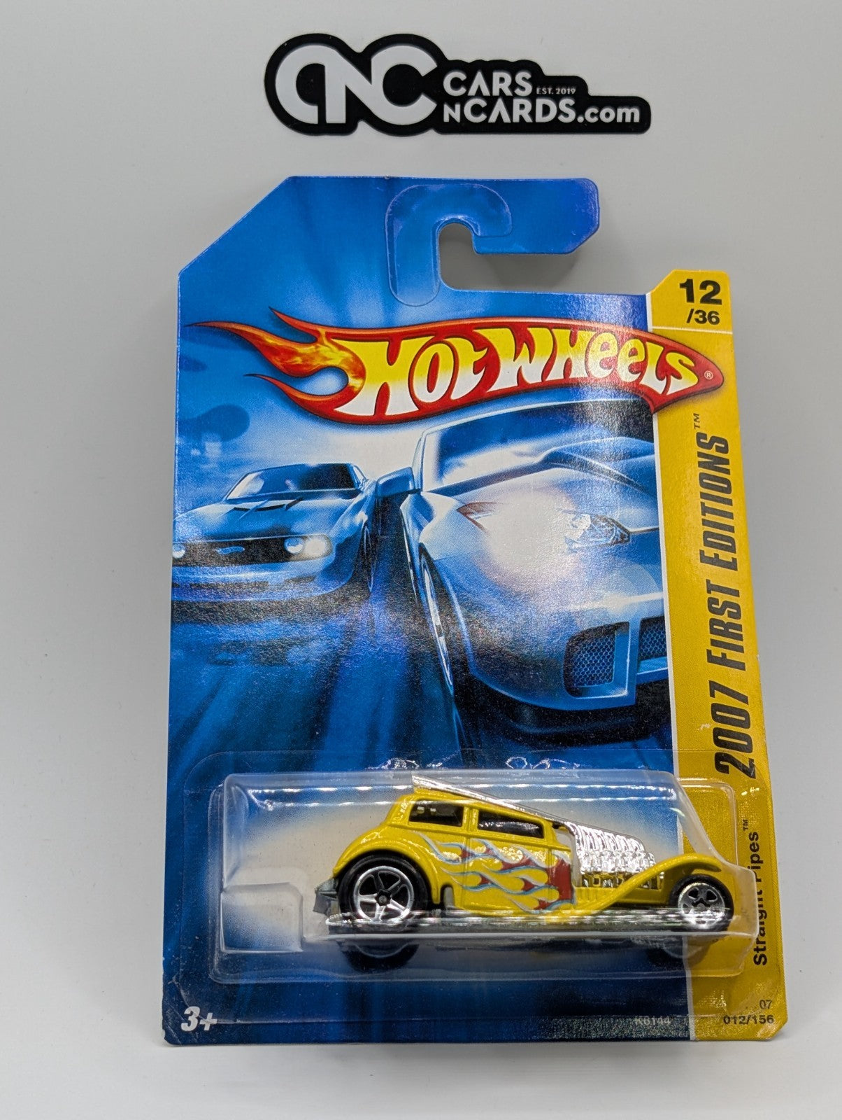 2007 Hot Wheels First Editions 12/36 Straight Pipes Yellow 12/156 (Soft Corners)