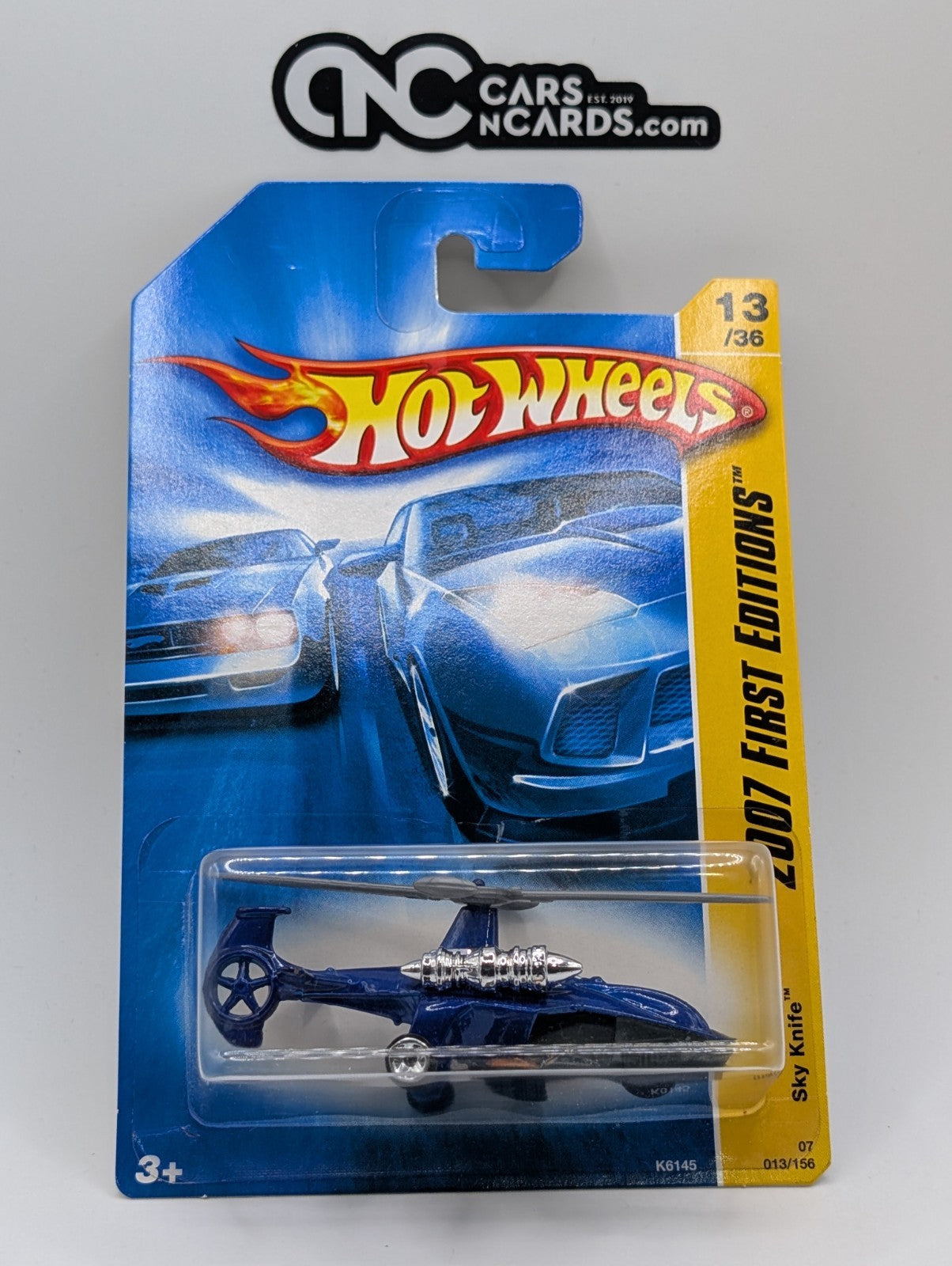 2007 Hot Wheels First Editions 13/36 Sky Knife Blue 13/156