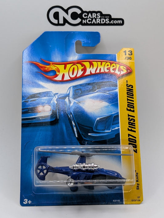 2007 Hot Wheels First Editions 13/36 Sky Knife Blue 13/156