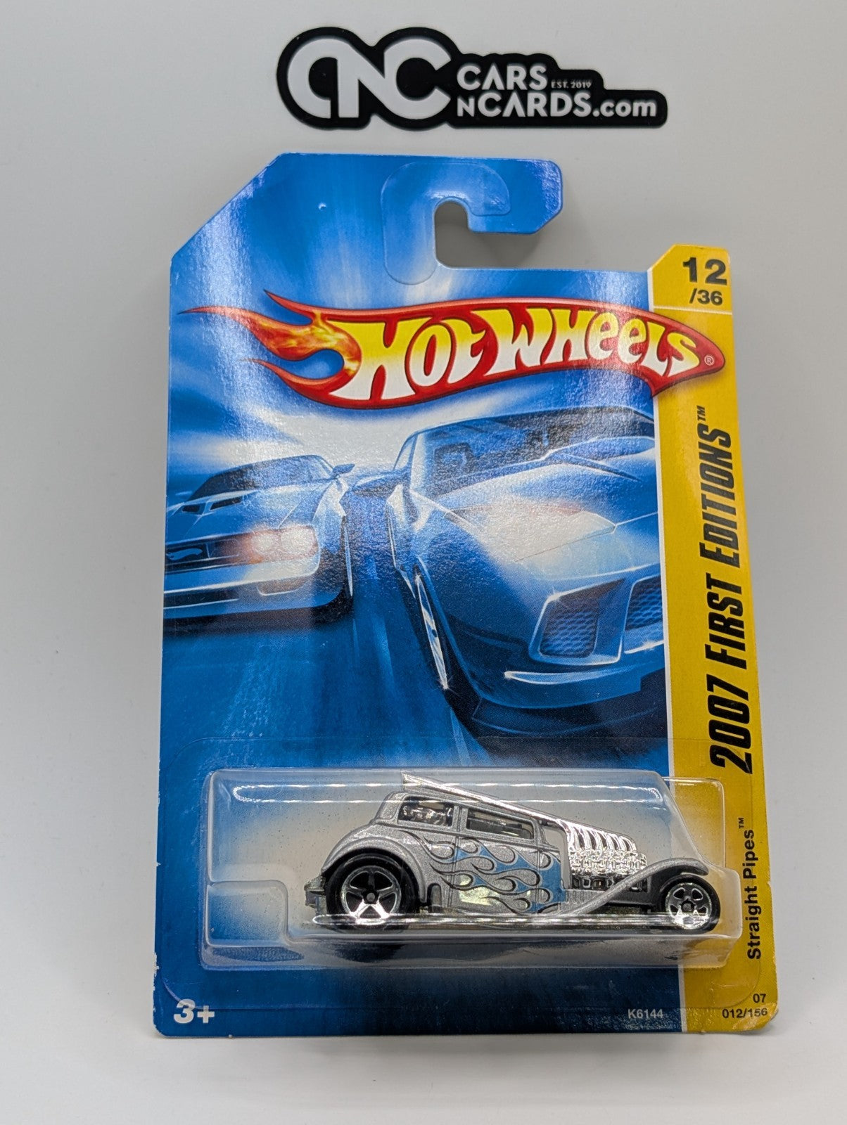 2007 Hot Wheels First Editions 12/36 Straight Pipes Silver 12/156 (Soft Corners)