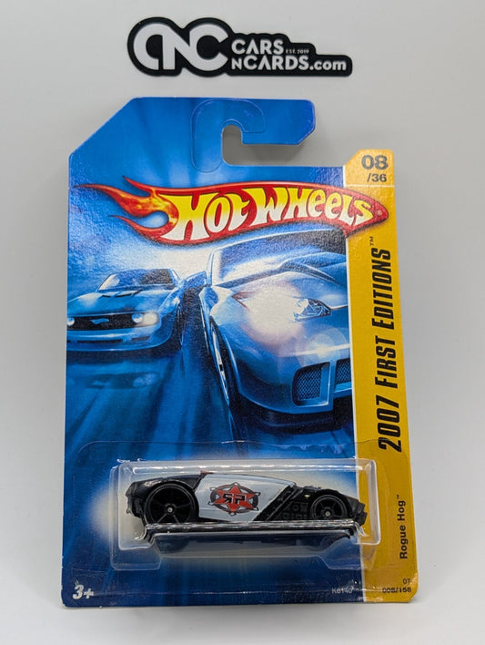 2007 Hot Wheels First Editions 8/36 Rogue Hog Black Roll Patrol (Soft Corners)