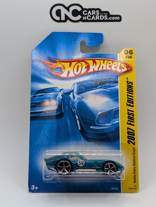 2007 Hot Wheels First Editions Shelby Cobra Daytona Coupe Teal OH5 (Soft Corner)