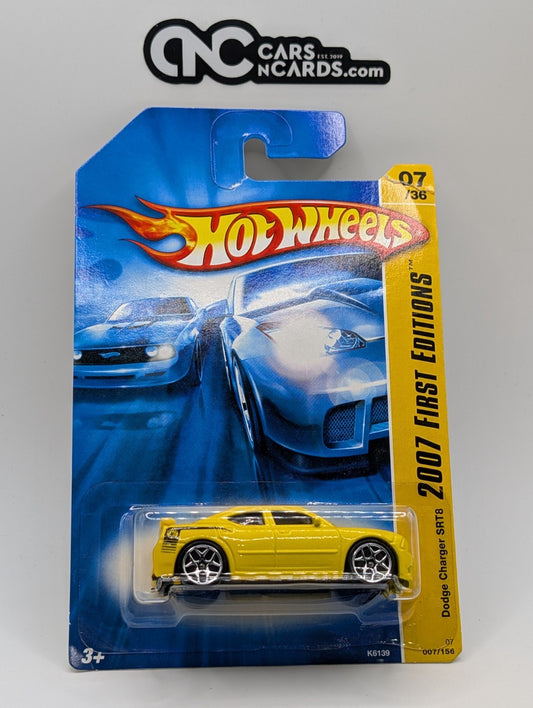 2007 Hot Wheels First Editions 7/36 Dodge Charger SRT8 Yellow (Card Damage)