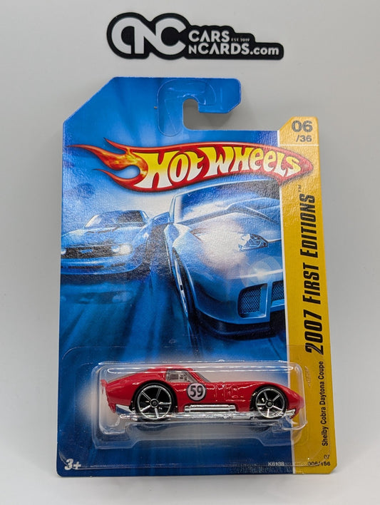 2007 Hot Wheels First Editions 6/36 Shelby Cobra Daytona Coupe Red 6/156