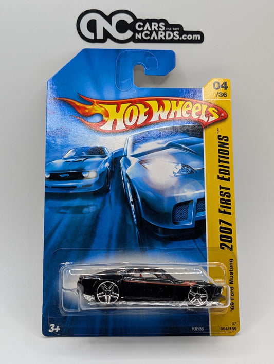 2007 Hot Wheels First Editions 4/36 '69 Ford Mustang Black 4/156