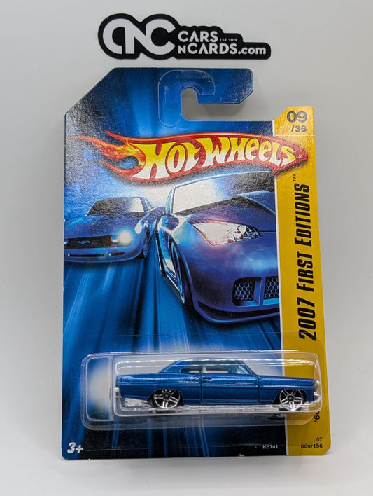 2007 Hot Wheels First Editions 9/36 '66 Chevy Nova Blue 9/156