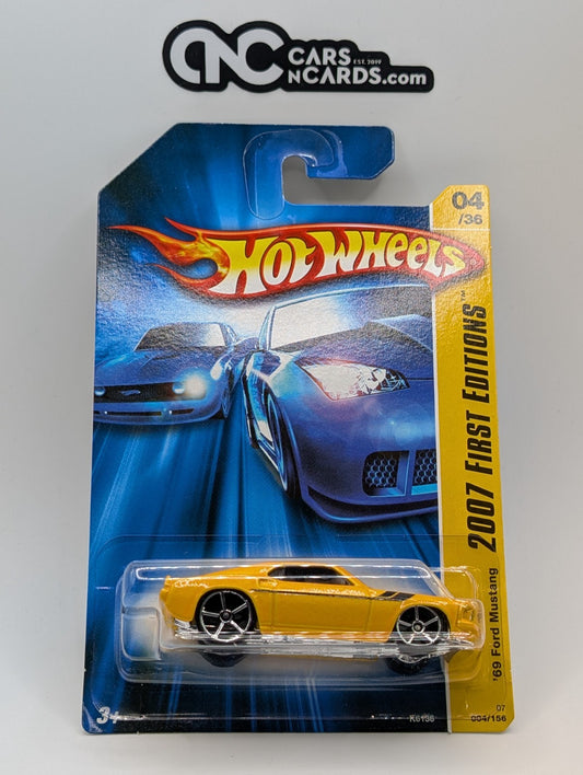 2007 Hot Wheels First Editions 4/36 '69 Ford Mustang Yellow 4/156