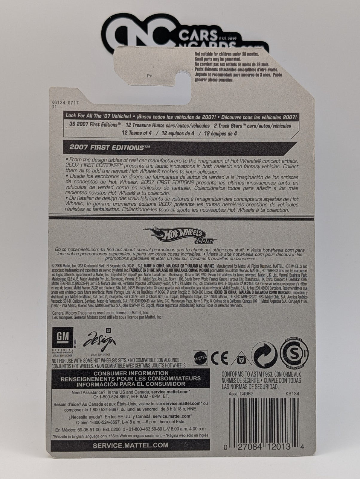 2007 Hot Wheels First Editions 2/36 Chevy Camaro Concept Silver 2/156