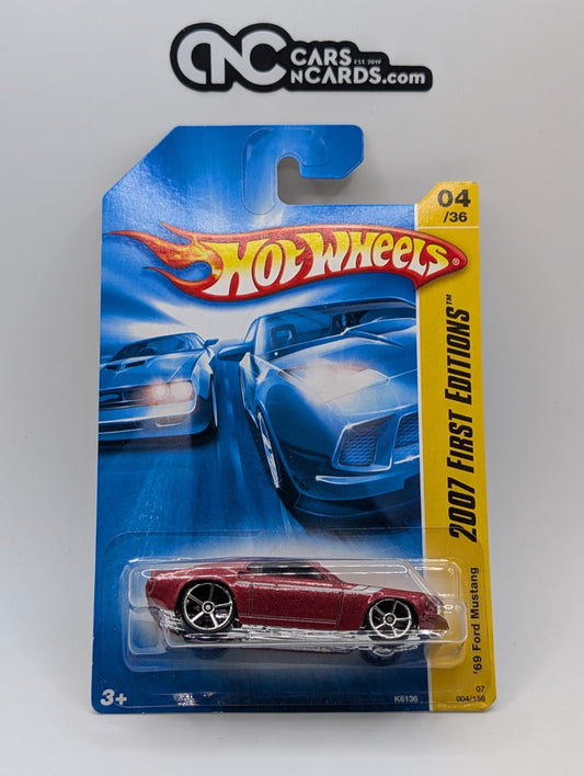 2007 Hot Wheels First Editions 4/36 '69 Ford Mustang Red OH5 4/156