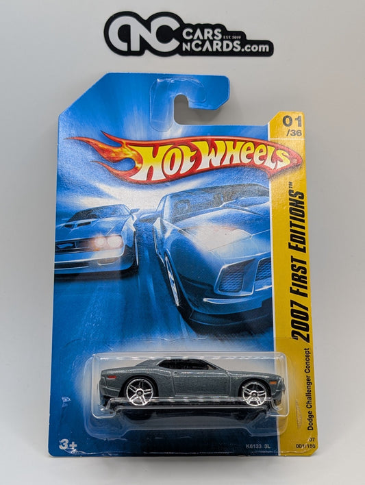 2007 Hot Wheels First Editions 1/36 Dodge Challenger Concept Gray 1/156