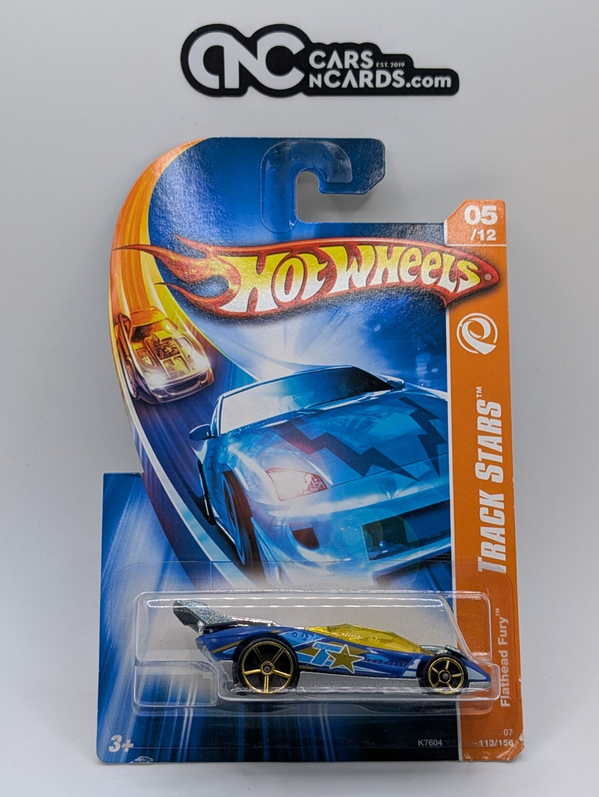 2007 Hot Wheels Track Stars 5/12 Flathead Fury 113/156 (Card Damage)