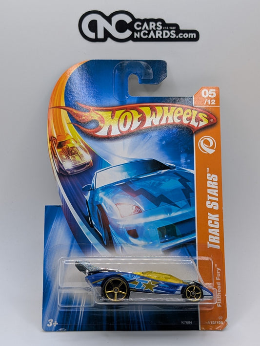 2007 Hot Wheels Track Stars 5/12 Flathead Fury 113/156 (Card Damage)