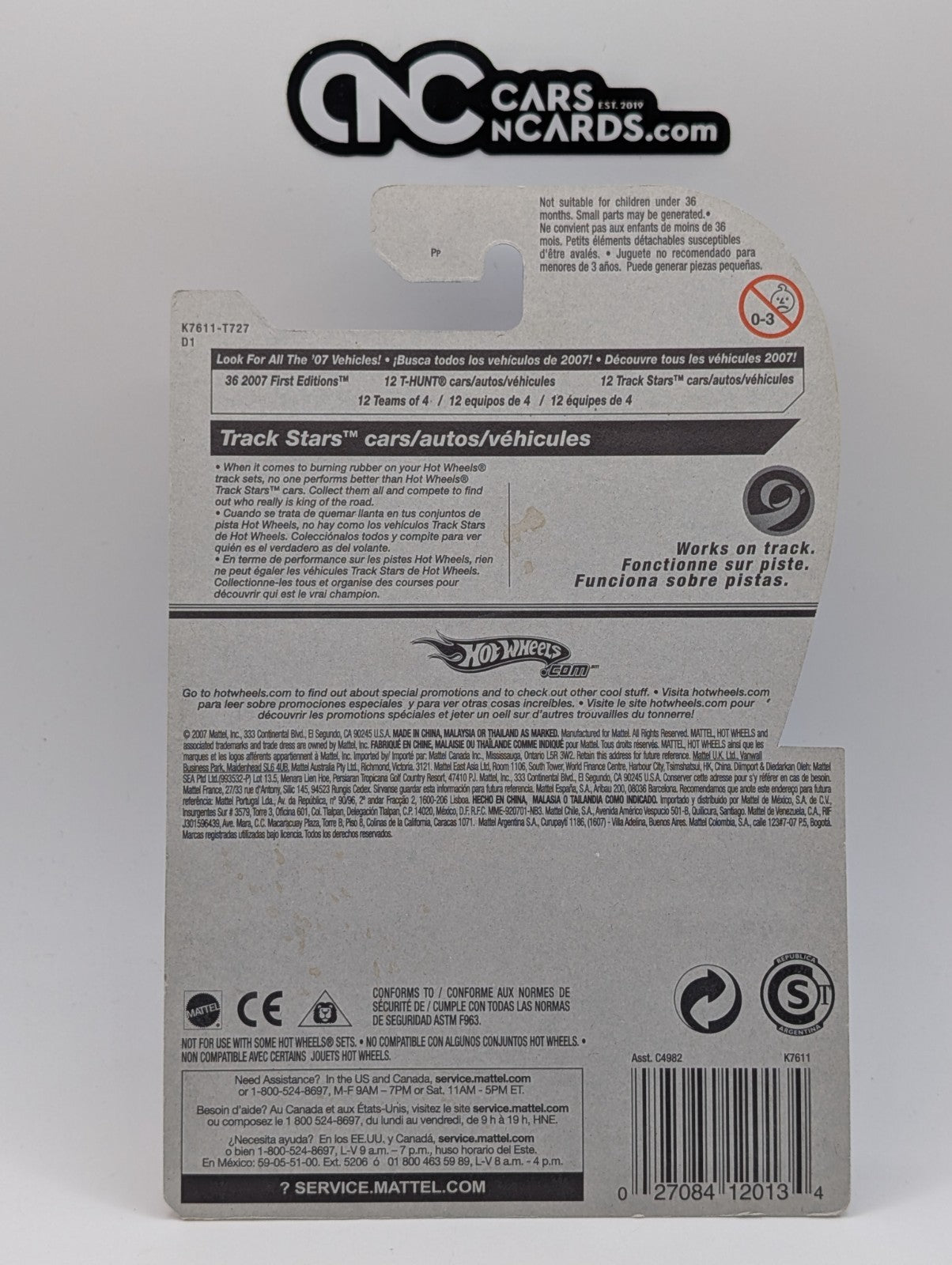 2007 Hot Wheels Track Stars 12/12 Hollowback Gray 120/156 (Soft Corners)