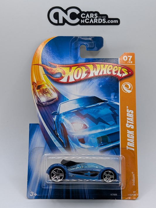 2007 Hot Wheels Track Stars 7/12 Iridium Blue 115/156 (Soft Corners)