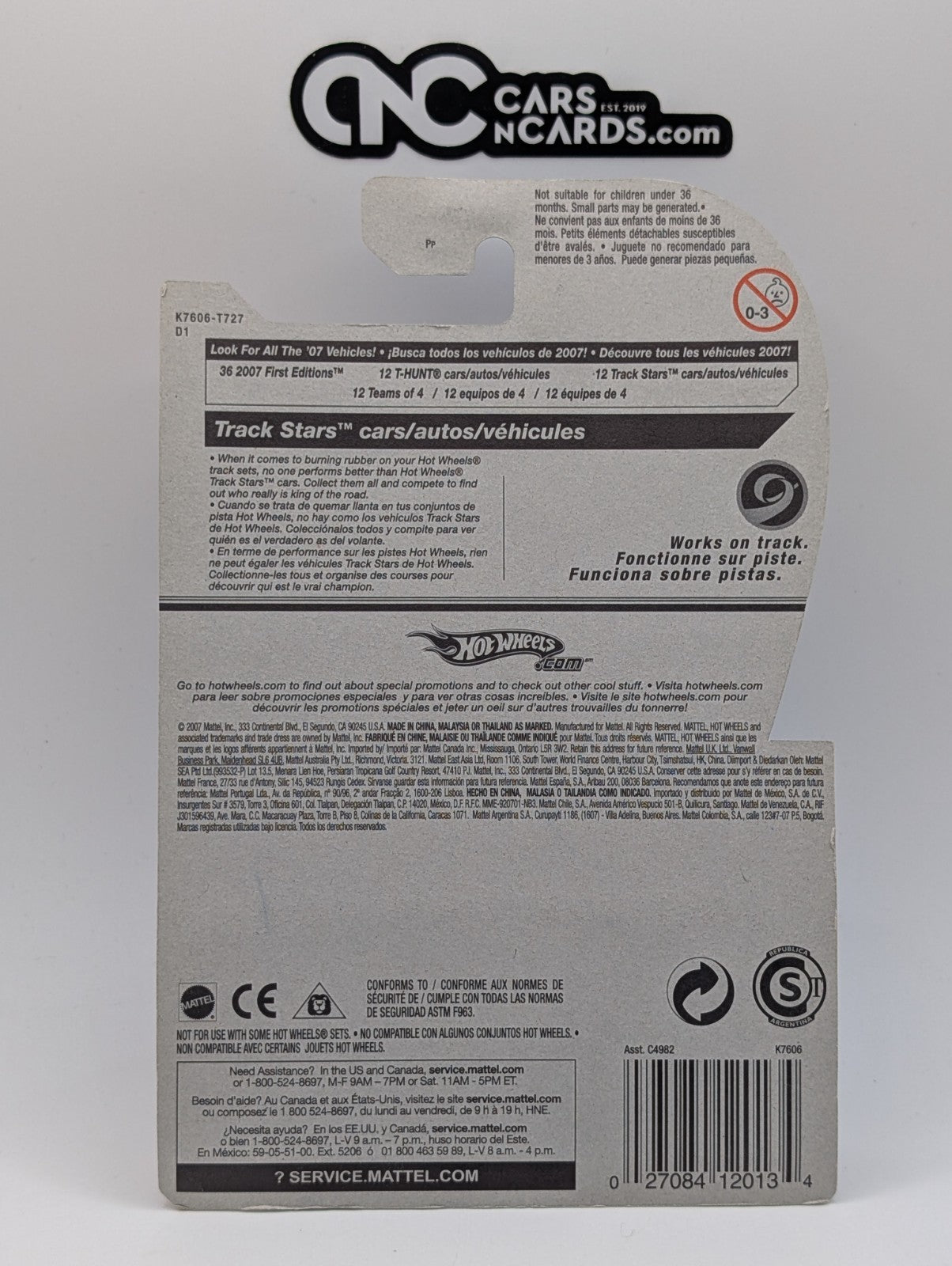 2007 Hot Wheels Track Stars 7/12 Iridium Blue 115/156 (Soft Corners)