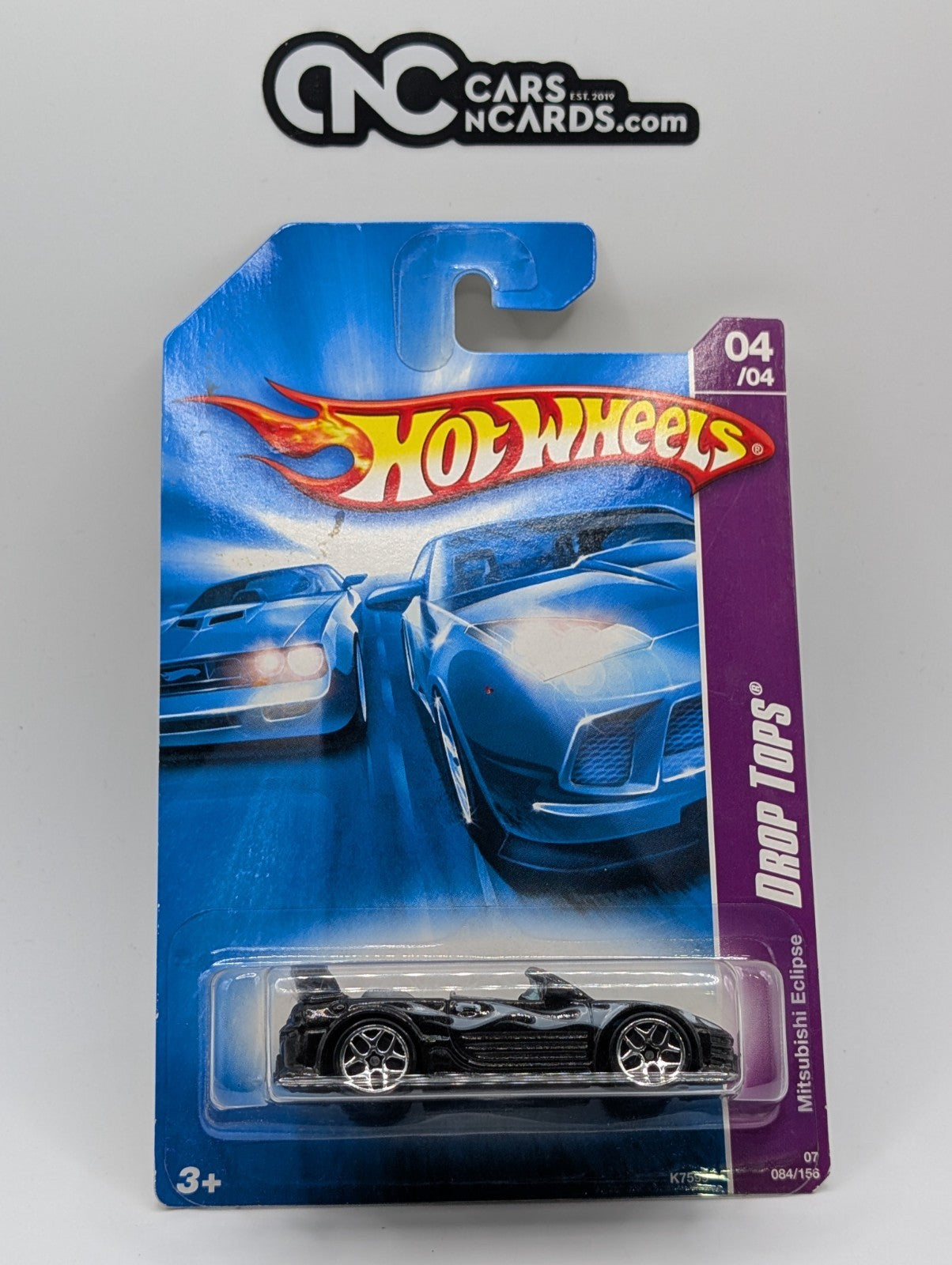 2007 Hot Wheels Drop Tops 4/4 Mitsubishi Eclipse Black 84/156 (Soft Corners)