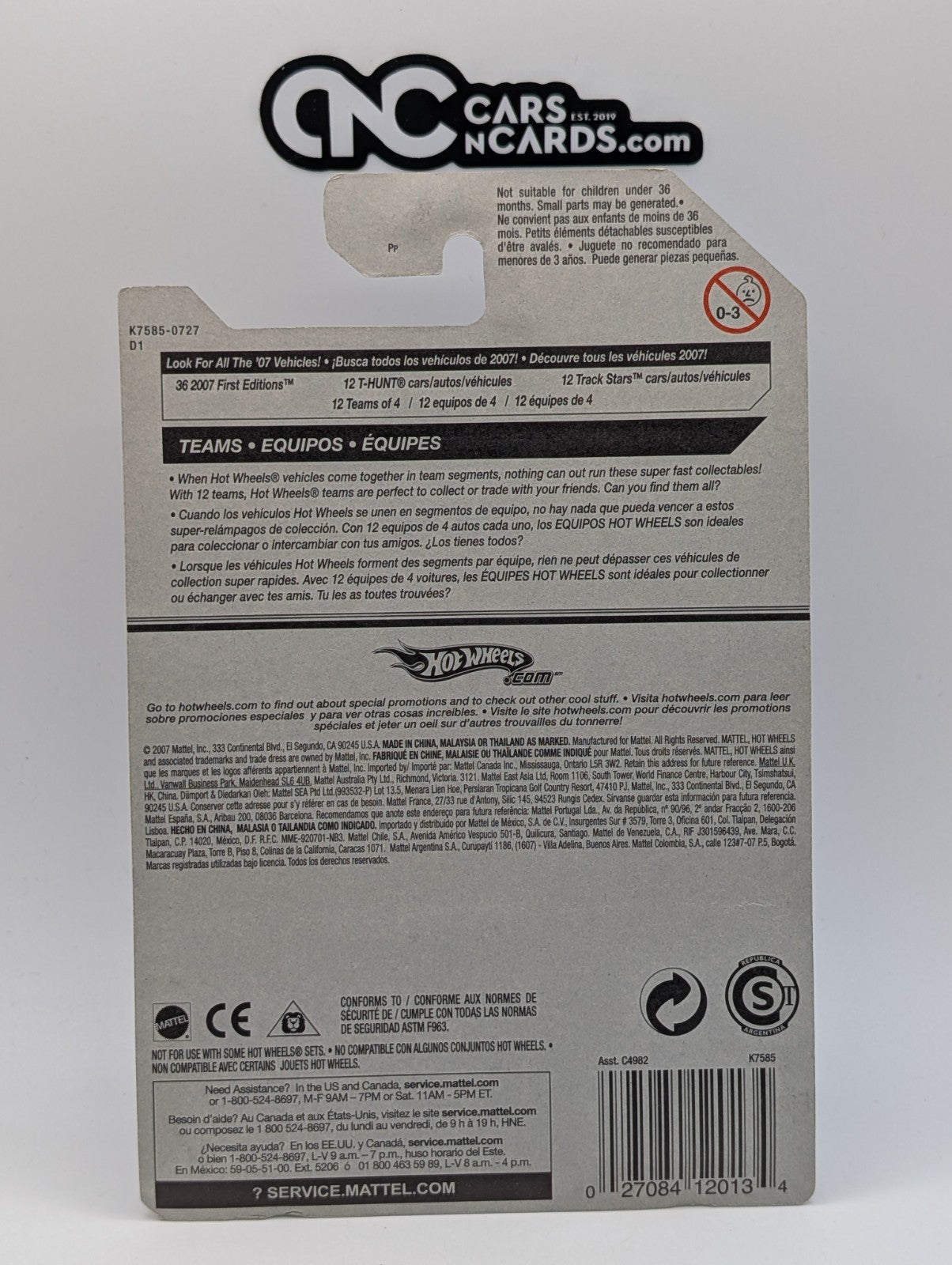 2007 Hot Wheels X-Raycers 2/4 Stockar 70/156 (Card Damage)