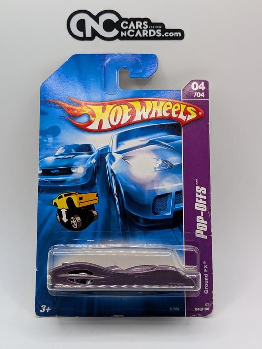 2007 Hot Wheels Pop-Offs 4/4 Ground FX Purple 40/156 (Card Damage)