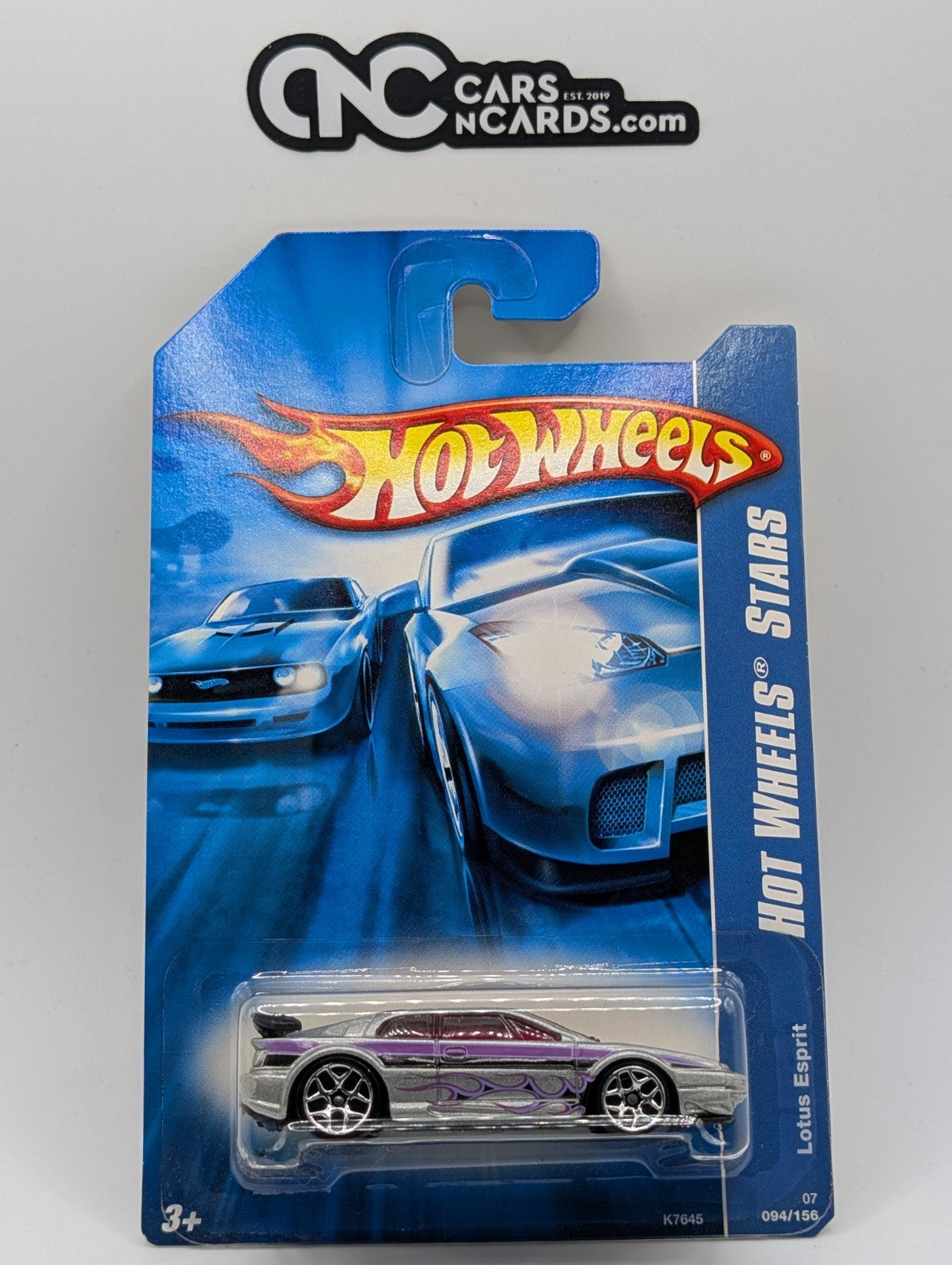 2007 Hot Wheels All Stars Lotus Esprit Silver 94/156 (Soft Corners)