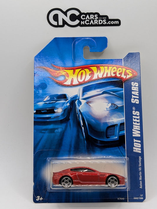 2007 Hot Wheels All Stars Aston Martin V8 Vantage Red 92/156