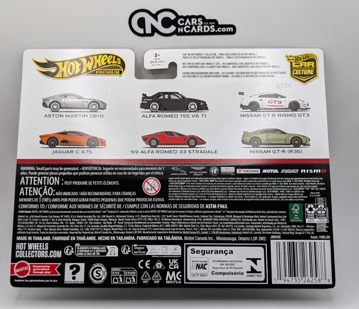 2025 Hot Wheels Premium Car Culture 2 Pack Alfa Romeo 155 V6 TI & 33 Stradale