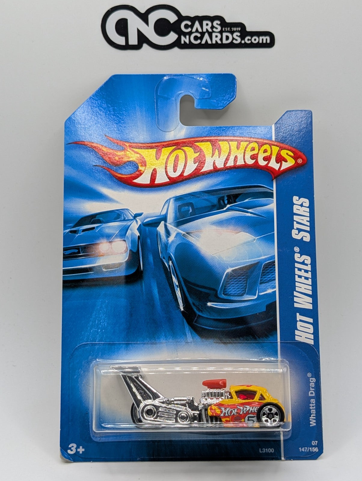 2007 Hot Wheels All Stars Whatta Drag Yellow 147/156 (Soft Corners)