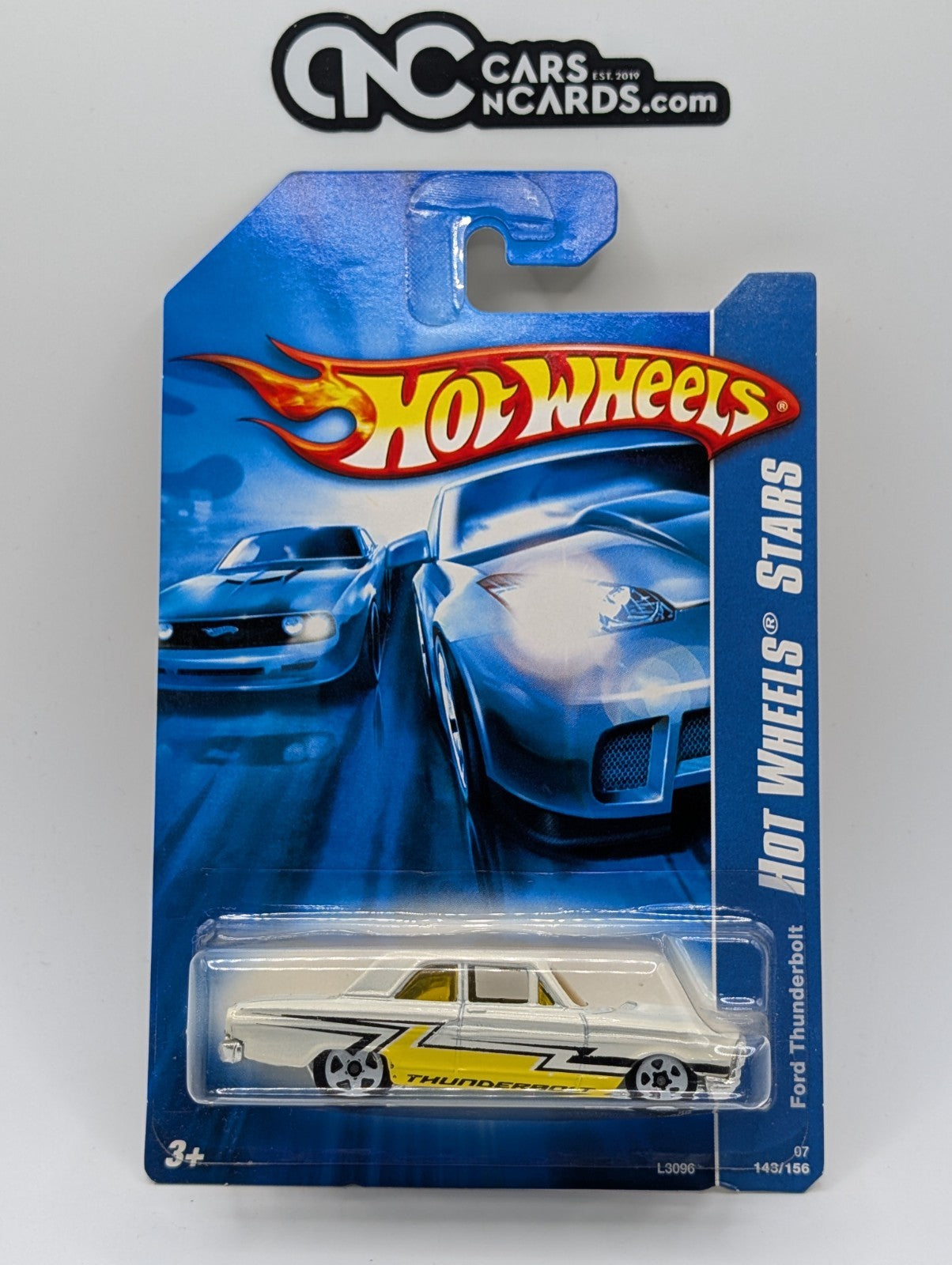 2007 Hot Wheels All Stars Ford Thunderbolt White 143/156 (Card Damage)