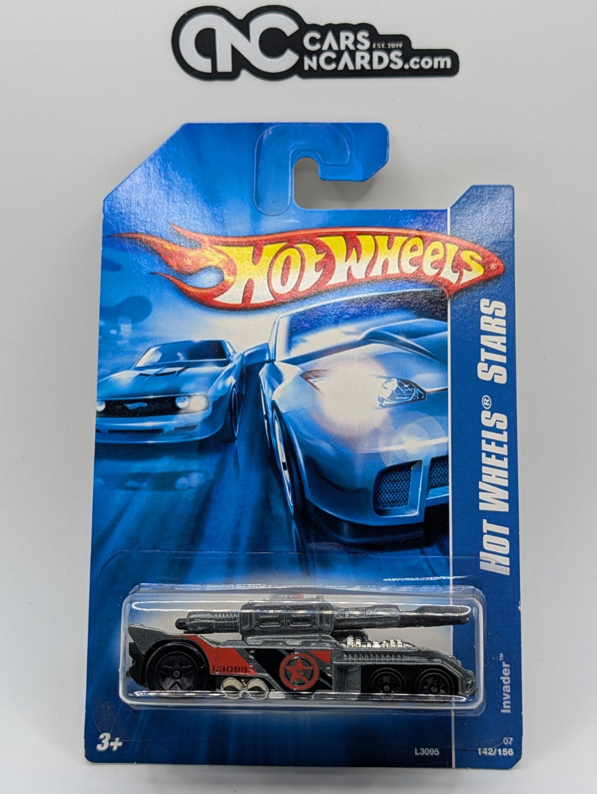 2007 Hot Wheels All Stars Invader Tank Silver 142/156
