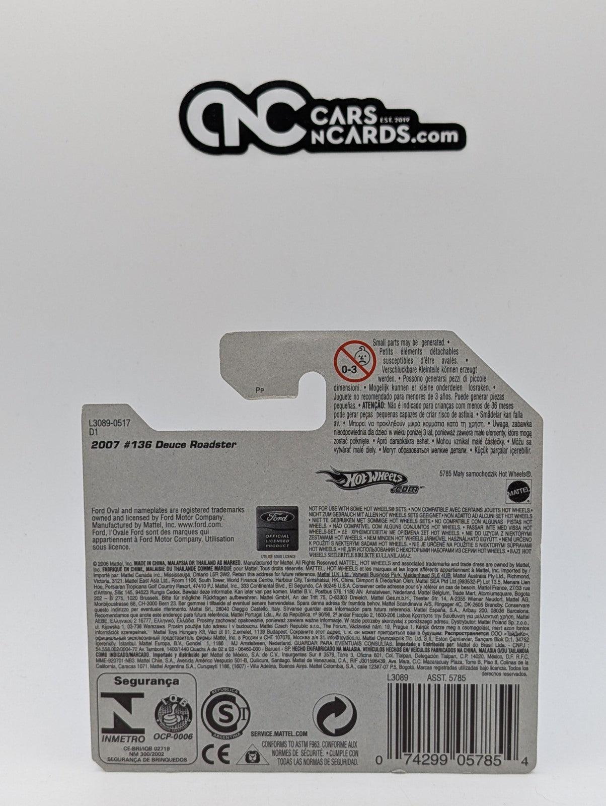 2007 Hot Wheels All Stars Deuce Roadster 136/156 Short Card (Soft Corners)