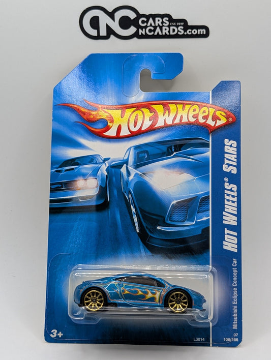 2007 Hot Wheels All Stars Mitsubishi Eclipse Concept Car Blue 108/156