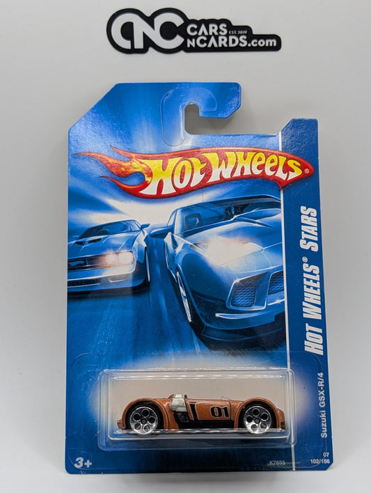 2007 Hot Wheels All Stars Suzuki GSX-R/4 Orange 102/156 (Rough Edges)