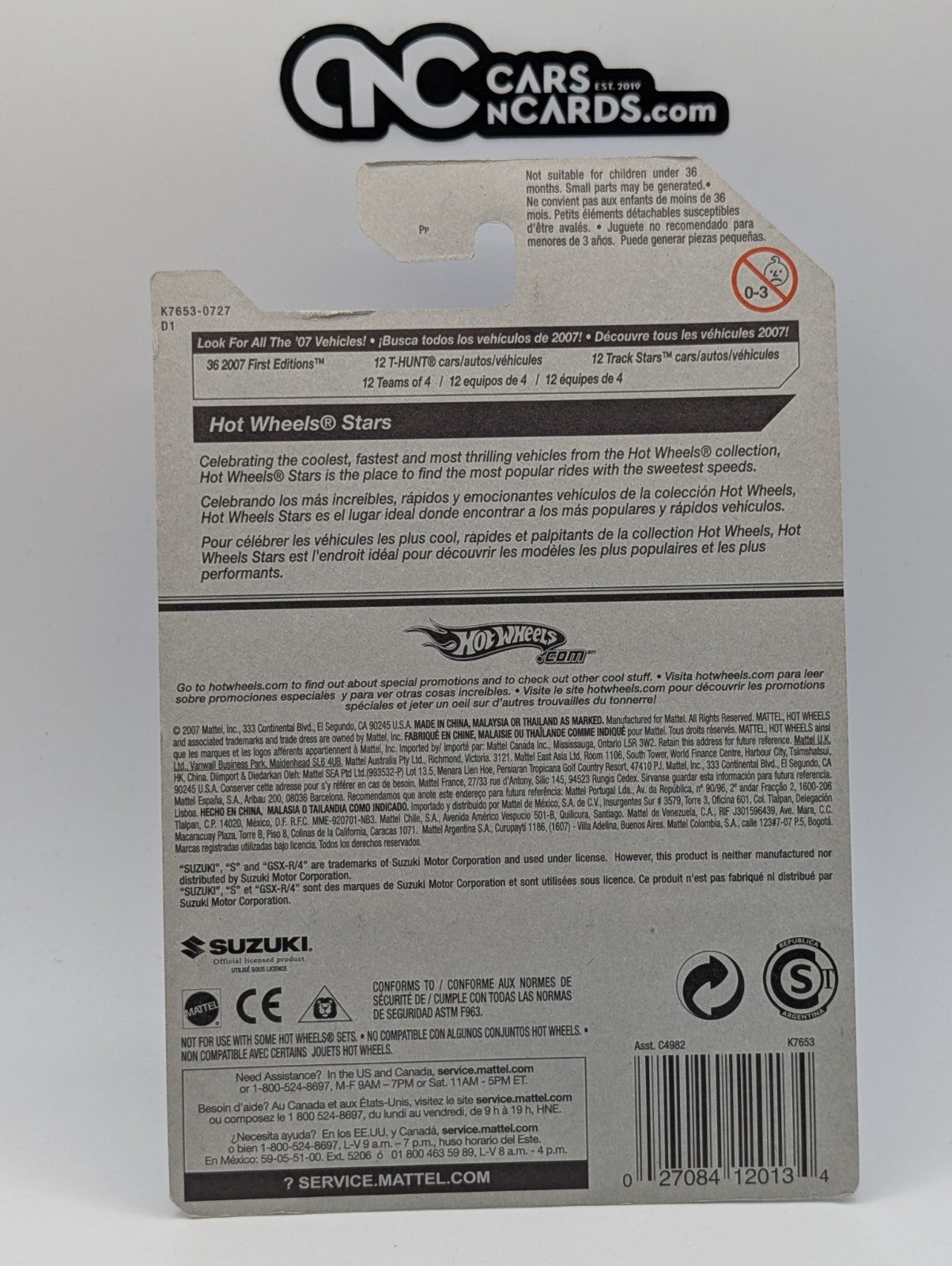 2007 Hot Wheels All Stars Suzuki GSX-R/4 Orange 102/156 (Rough Edges)