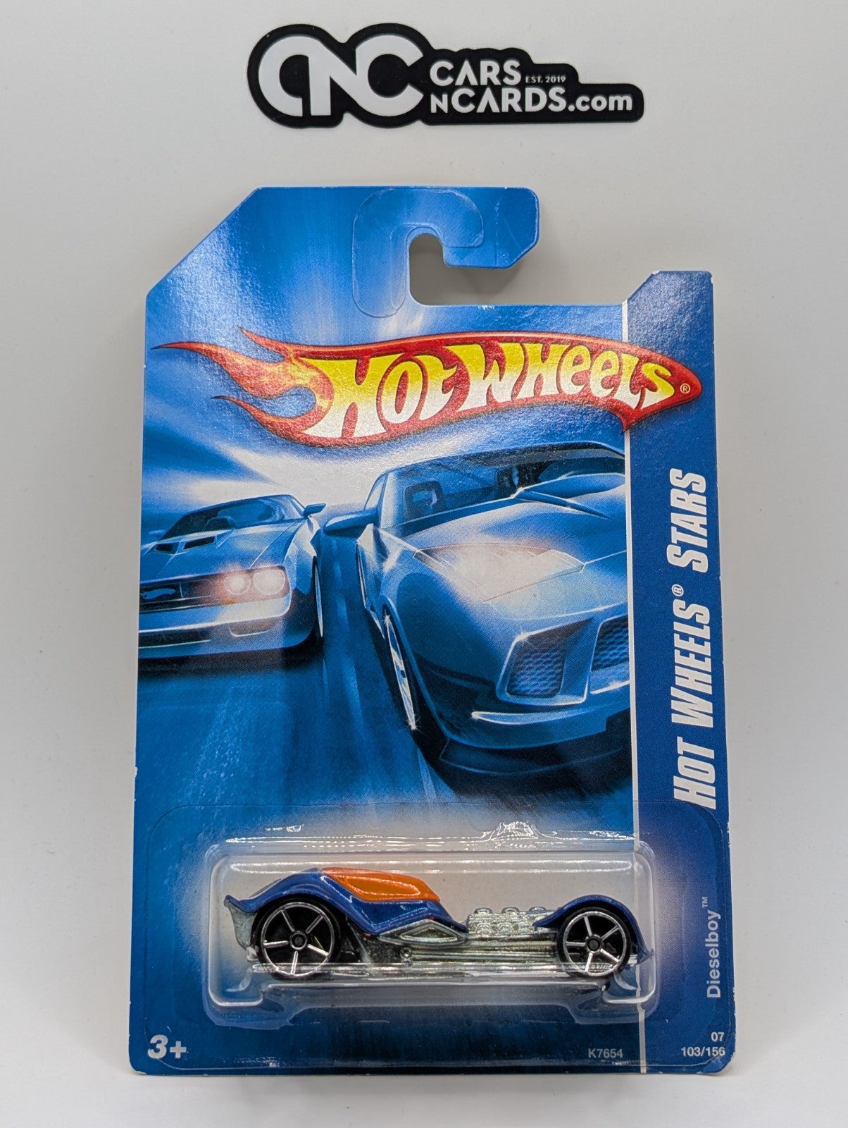 2007 Hot Wheels All Stars Dieselboy Blue 103/156 (Card Damage)