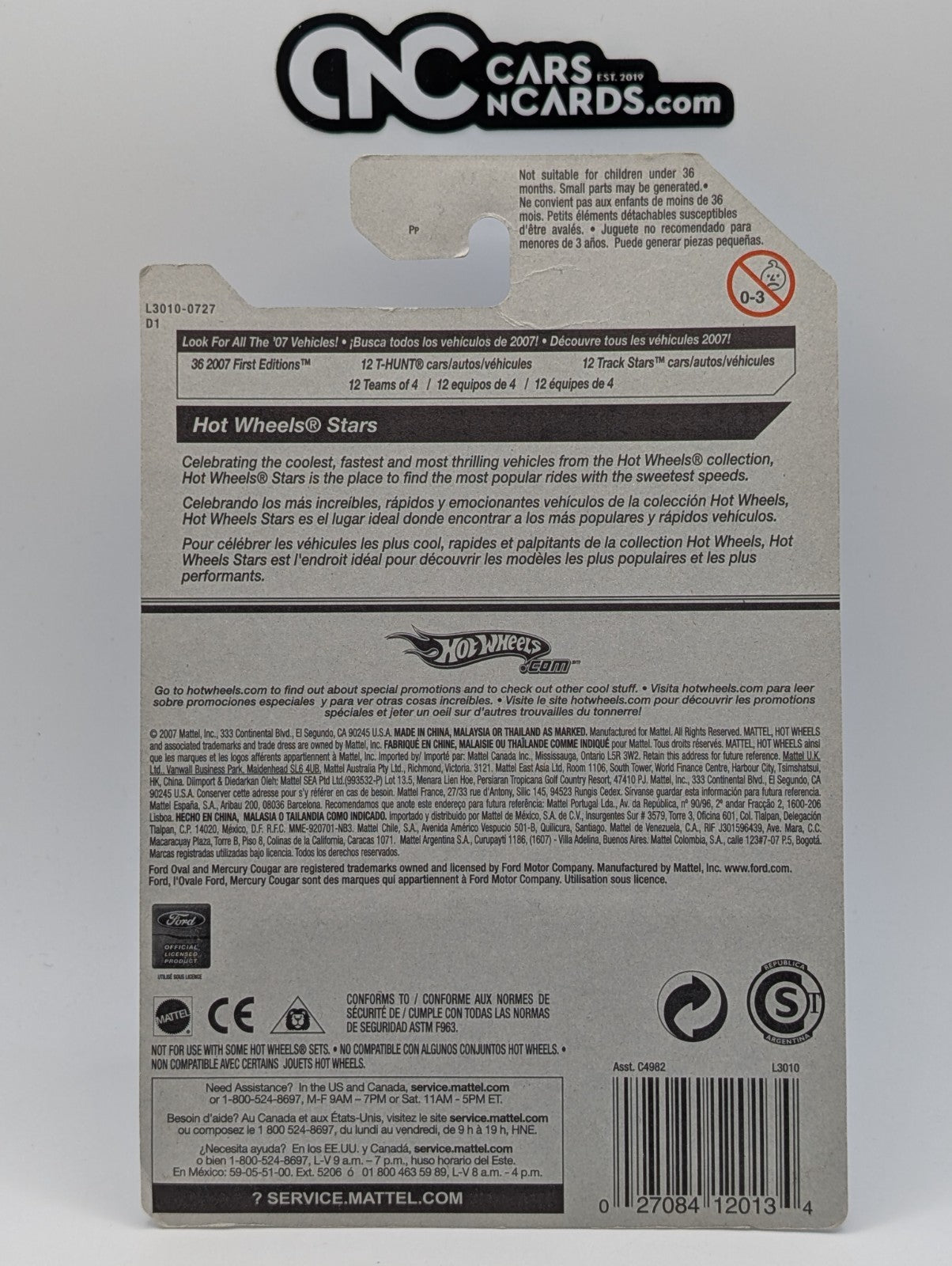 2007 Hot Wheels All Stars 1968 Mercury Cougar Green 104/156 (Card Damage)