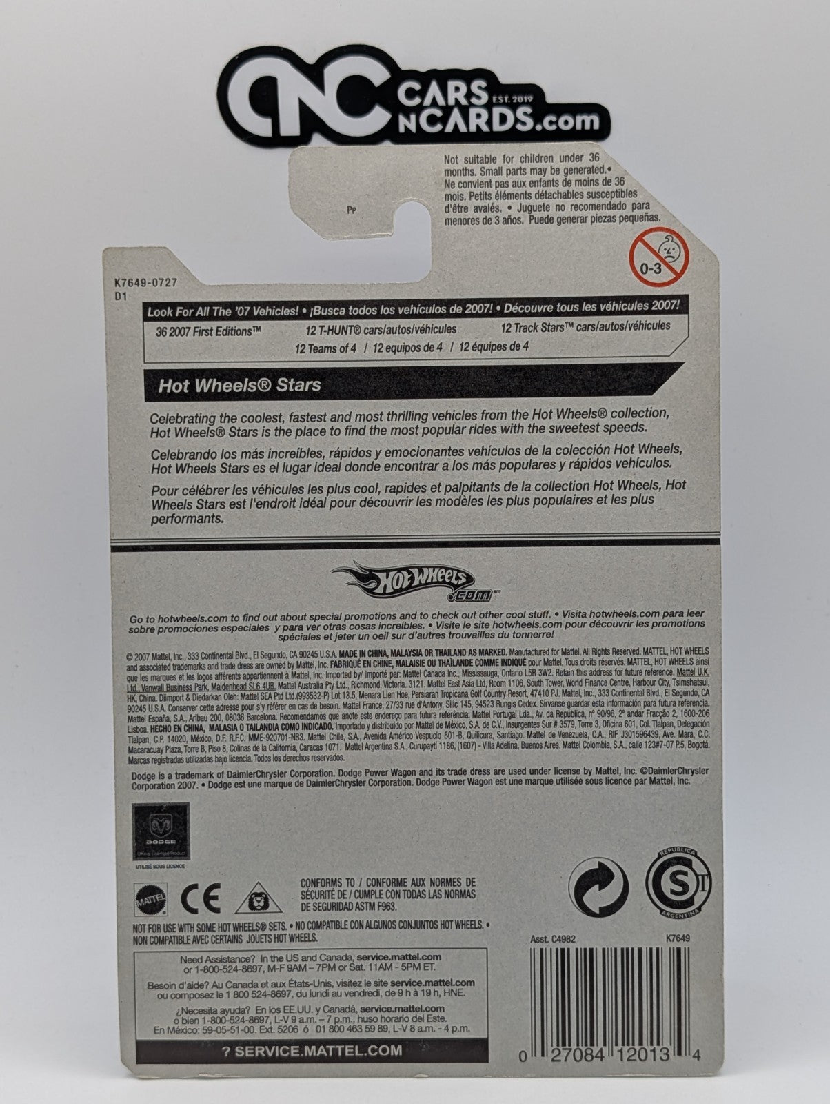 2007 Hot Wheels All Stars Dodge Power Wagon Red 98/156 (Soft Corners)