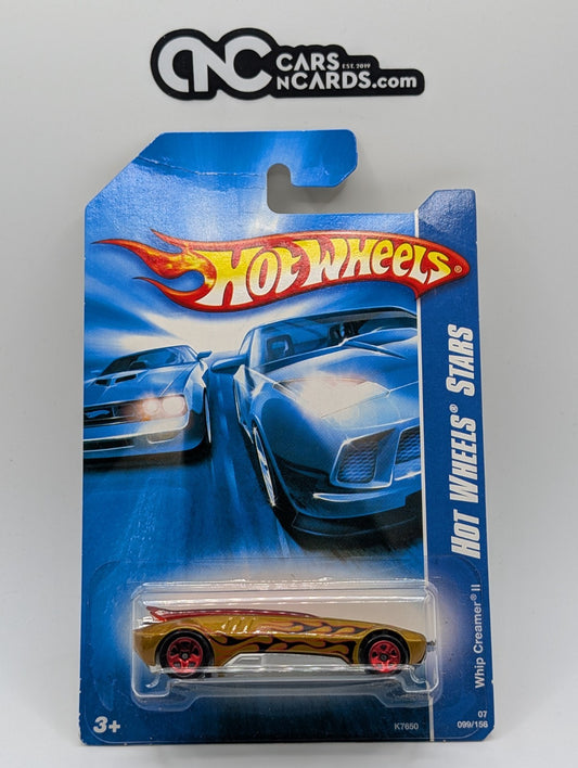 2007 Hot Wheels All Stars Whip Creamer II Gold 99/156 (Card Crease)
