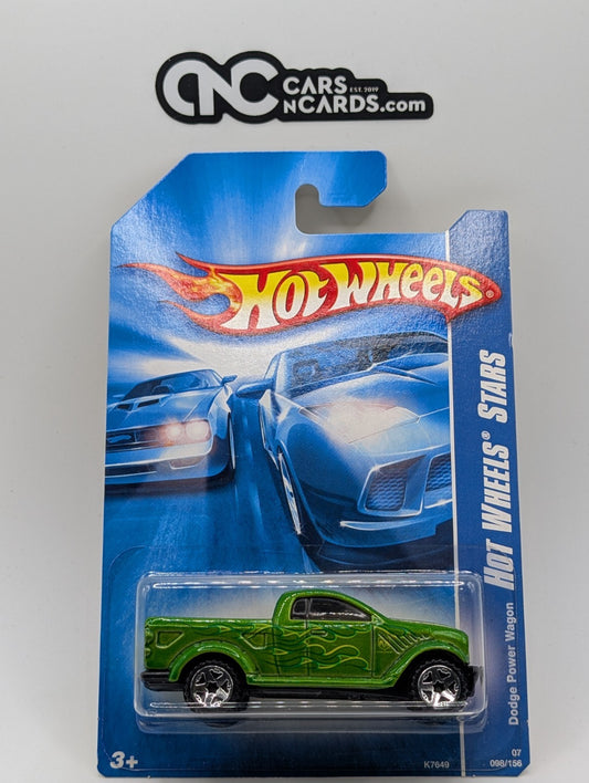 2007 Hot Wheels All Stars Dodge Power Wagon Green 98/156 (Hook Crease)