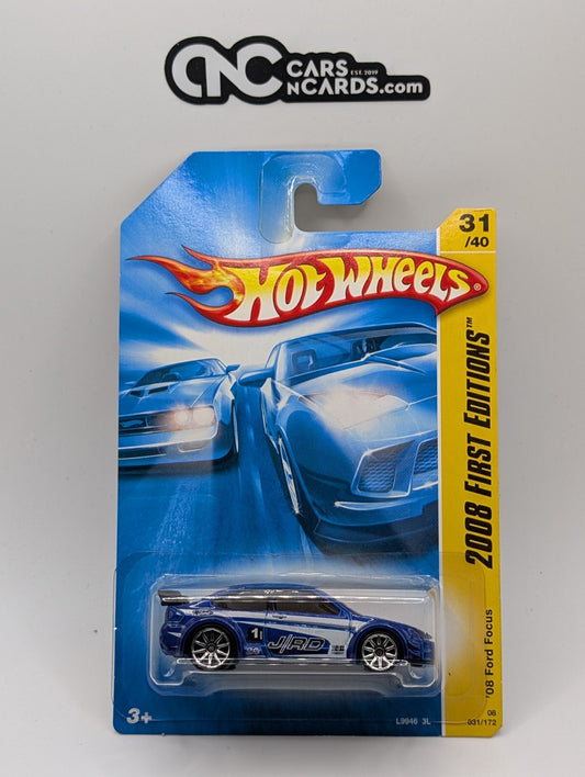 2008 Hot Wheels First Editions 31/40 '08 Ford Focus Blue 31/172 (Soft Corners)