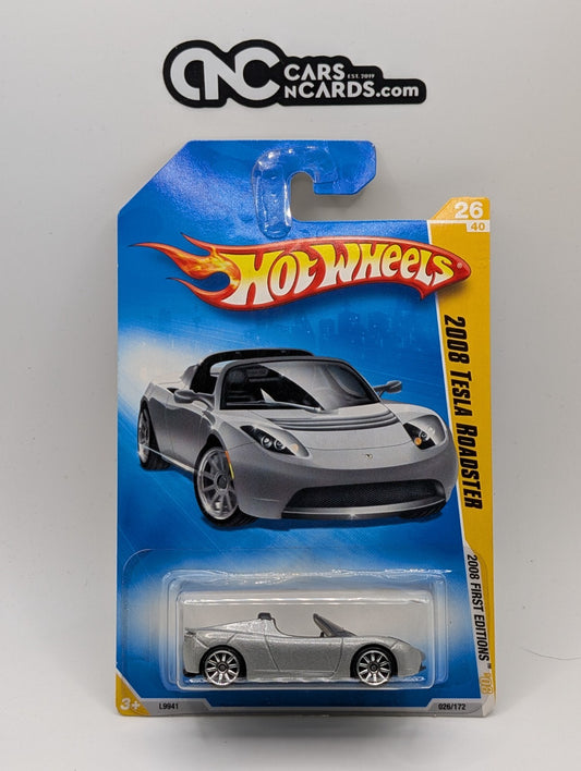 2008 Hot Wheels First Editions 26/40 2008 Tesla Roadster Silver 26/172