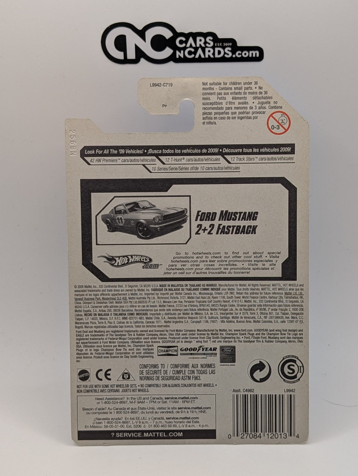 2008 Hot Wheels First Editions 27/40 Ford Mustang Fastback Silver 27/172