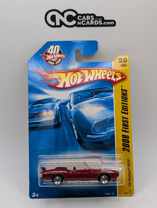 2008 Hot Wheels First Editions 29/40 '70 Pontiac GTO Red 29/172