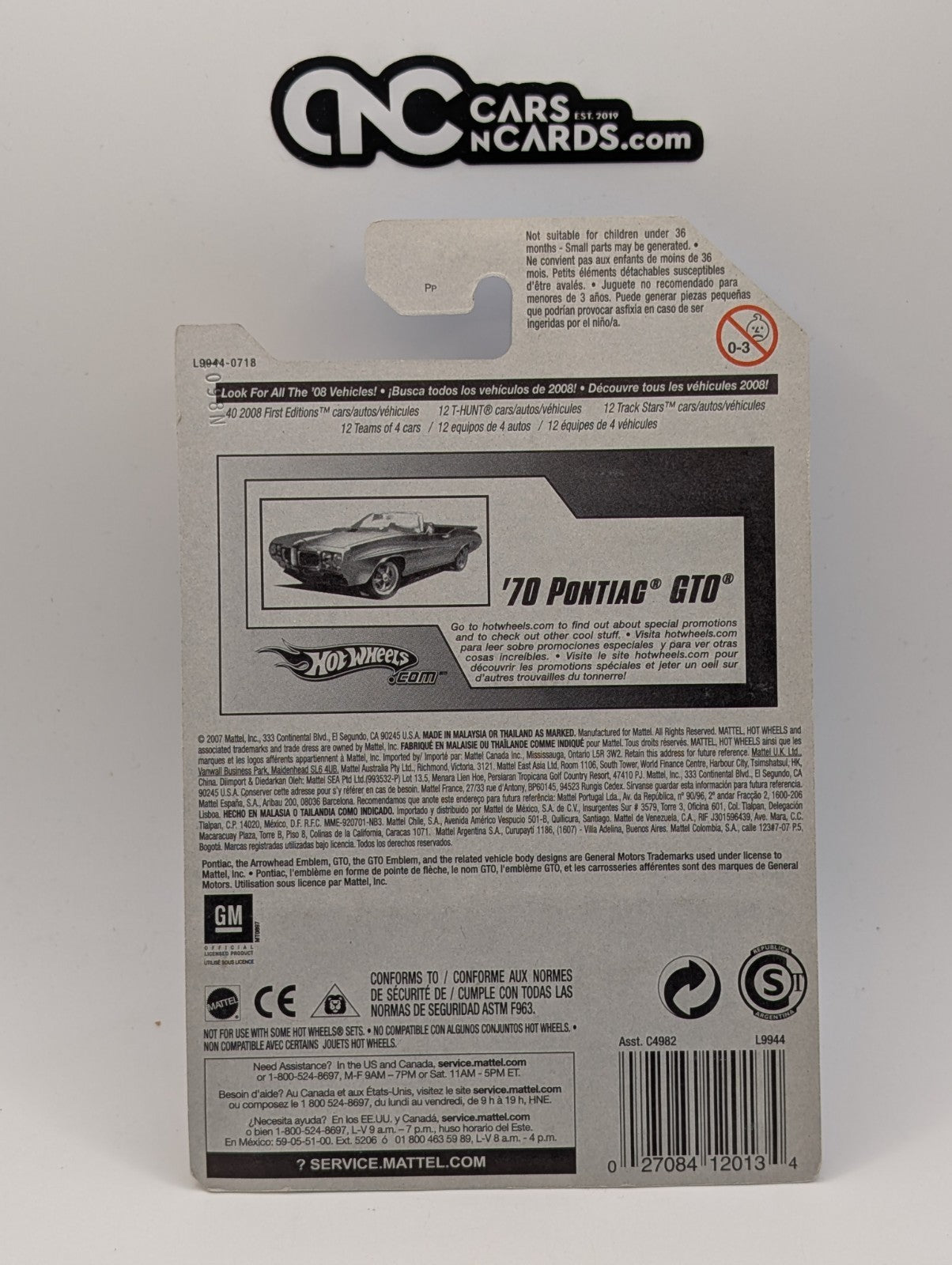 2008 Hot Wheels First Editions 29/40 '70 Pontiac GTO Red 29/172