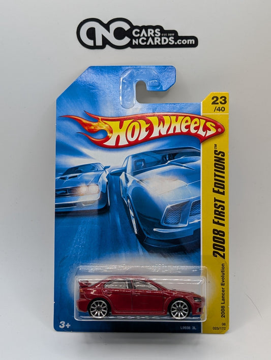 2008 Hot Wheels First Editions 23/40 2008 Lancer Evolution Red 23/172