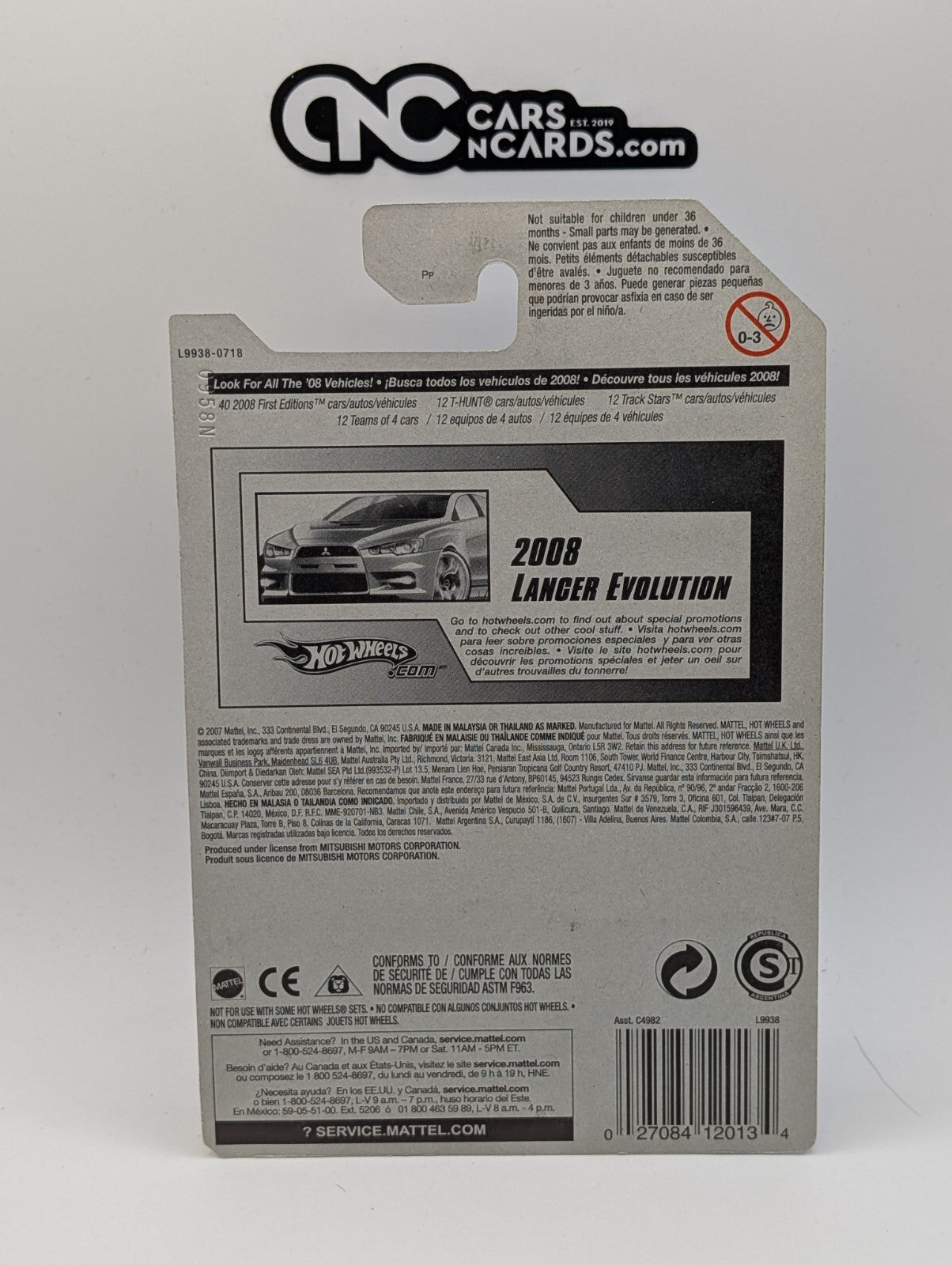 2008 Hot Wheels First Editions 23/40 2008 Lancer Evolution Red 23/172