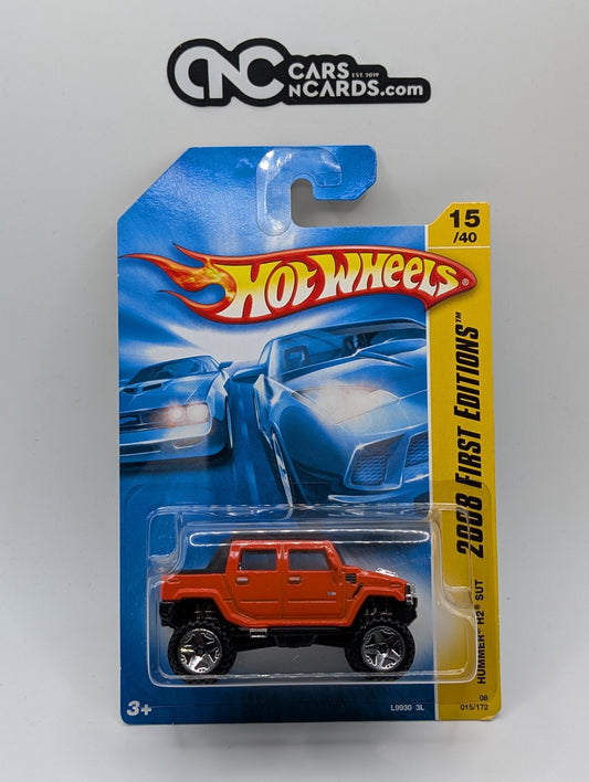 2008 Hot Wheels First Editions 15/40 Hummer H2 SUT Orange 15/172 (Soft Corners)