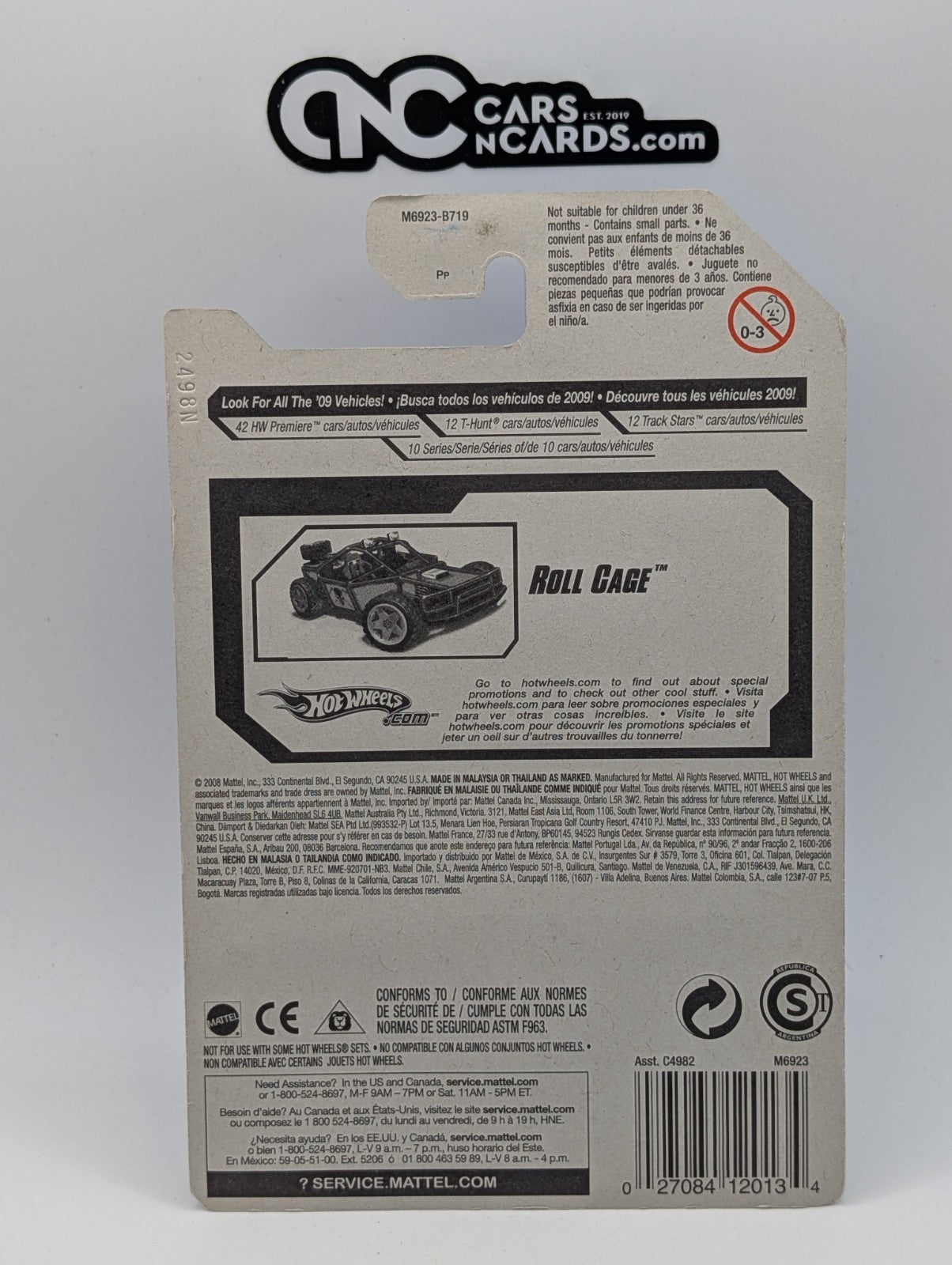 2008 Hot Wheels All Stars 17/36 Roll Cage Black 57/172 (Soft Corners)
